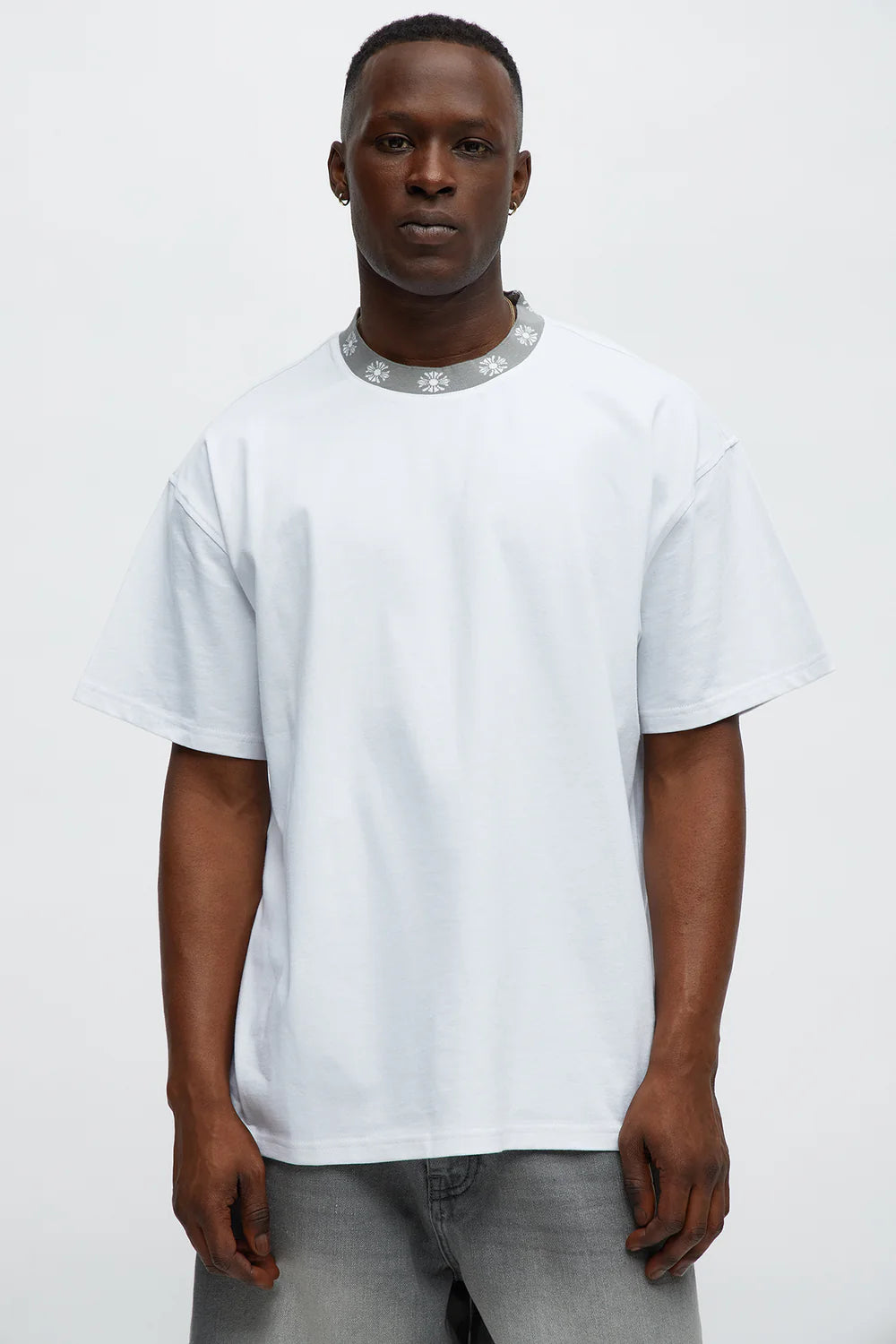 Short Sleeve Cross Collar Graphic