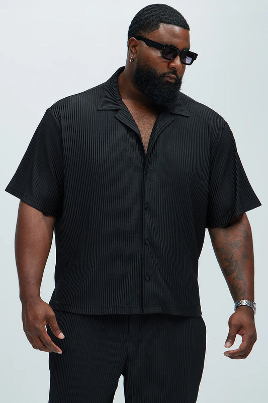 Potential Pleated Shirt - Black