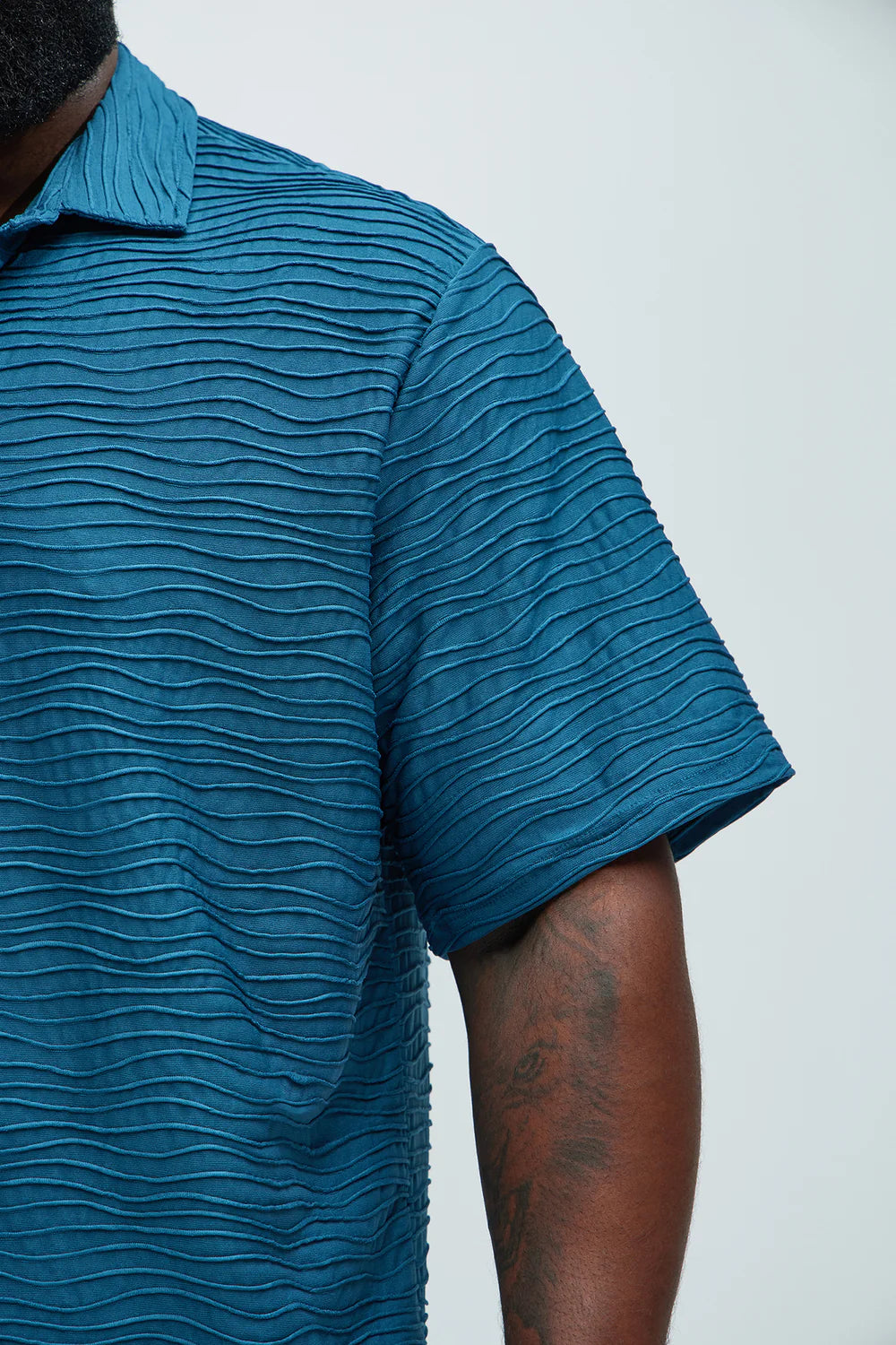 Sounds Good Textured Shirt - Blue