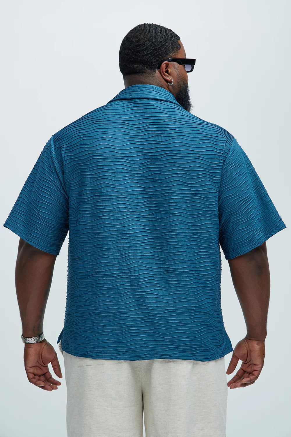 Sounds Good Textured Shirt - Blue