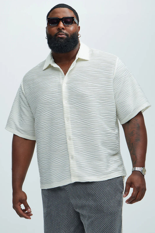 Sounds Good Textured Shirt - Cream