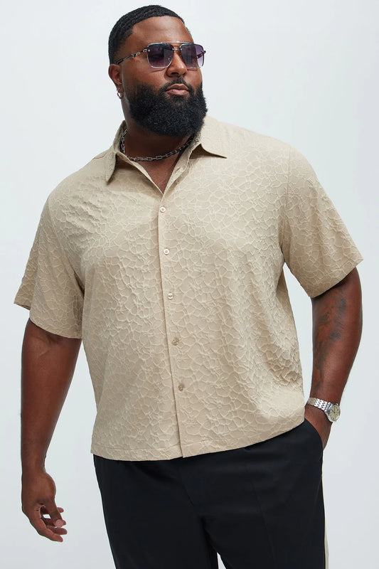 Atkinson Jacquard Shirt - Tan