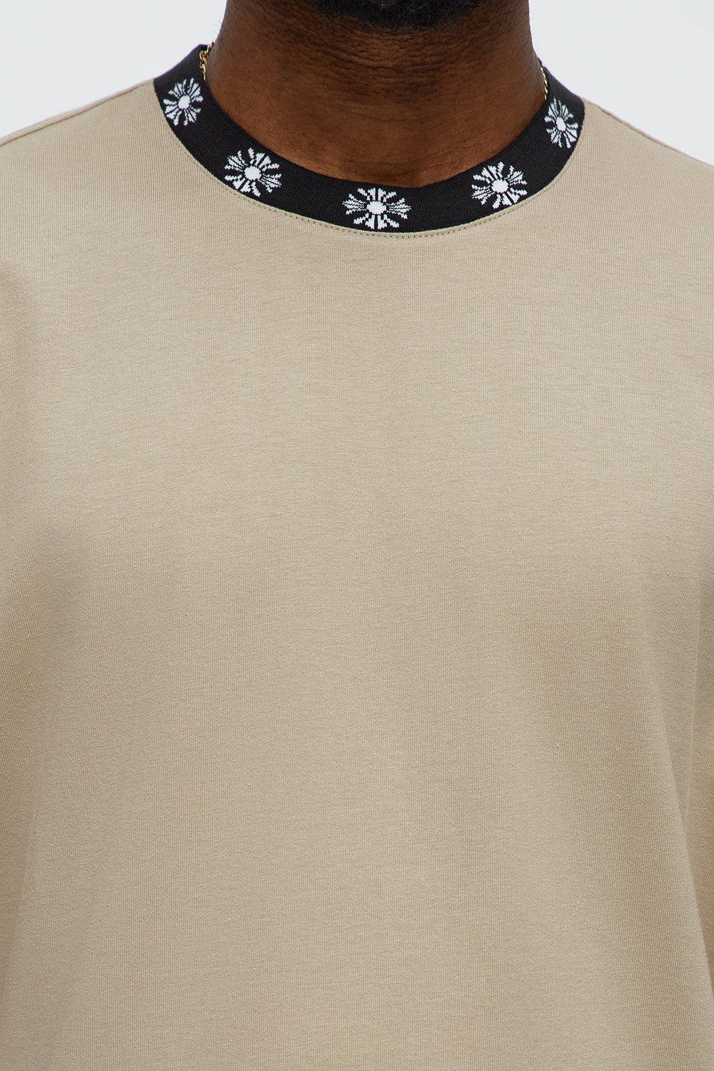 Short Sleeve Cross Collar Graphic