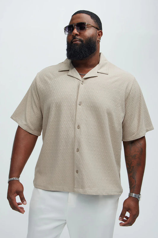 Wade Textured Shirt - Taupe