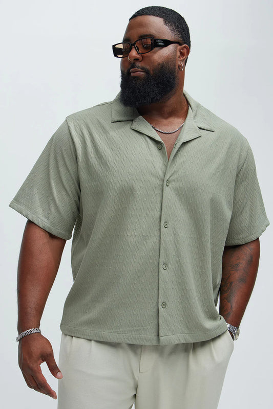 Wade Textured Shirt - Olive