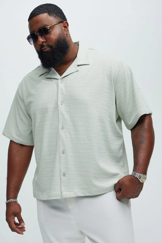 Reid Textured Shirt - Sage