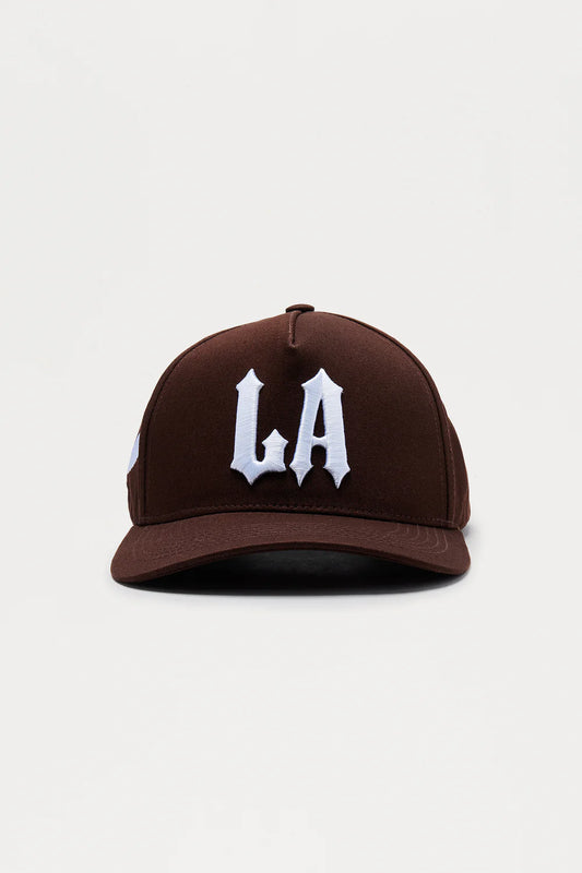 LA Dove Structured Twill Snapback Hat (Brown)