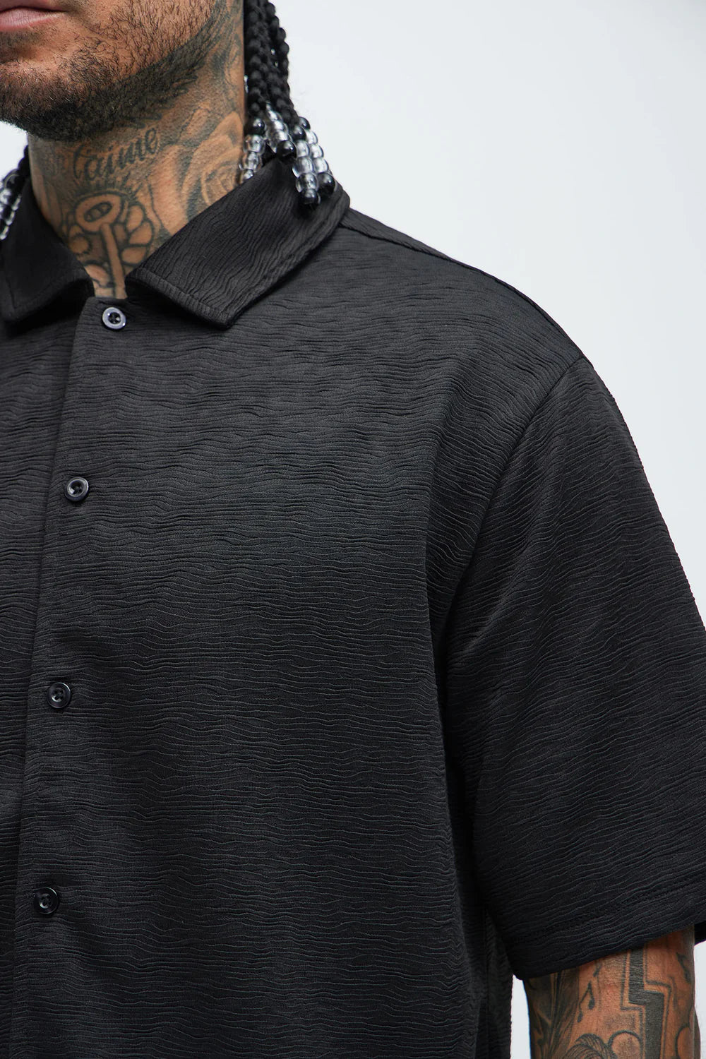 Blaze Textured Shirt - Black
