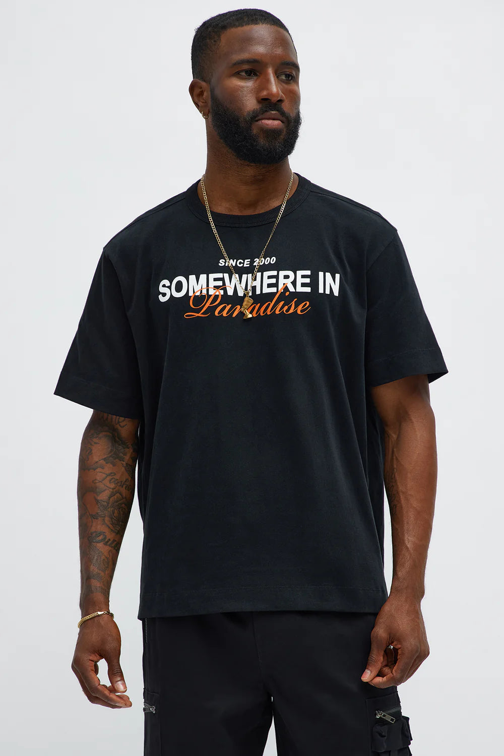 Somewhere In Paradise Oversized Short Sleeve Tee