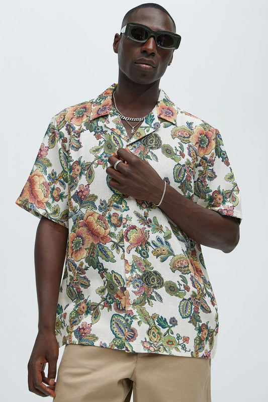 Floral Detail Shirt - Off White