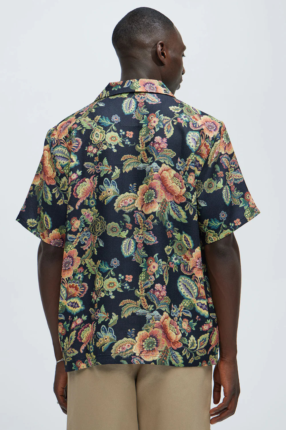 Floral Detail Shirt - Black