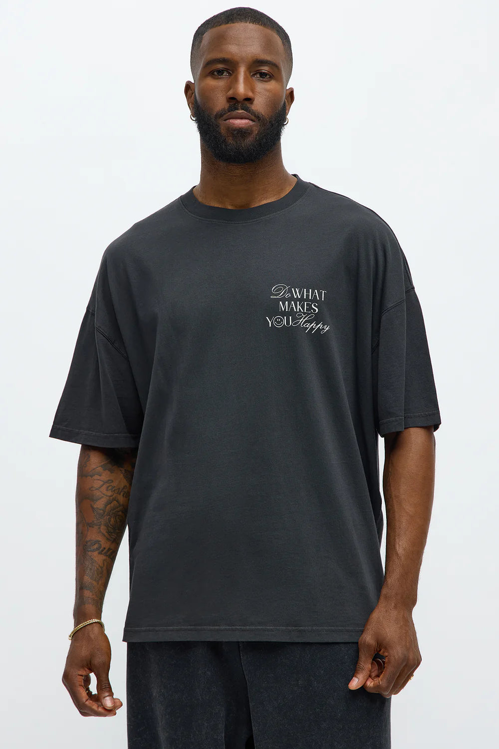 Do What Makes You Happy Oversized Short Sleeve Tee