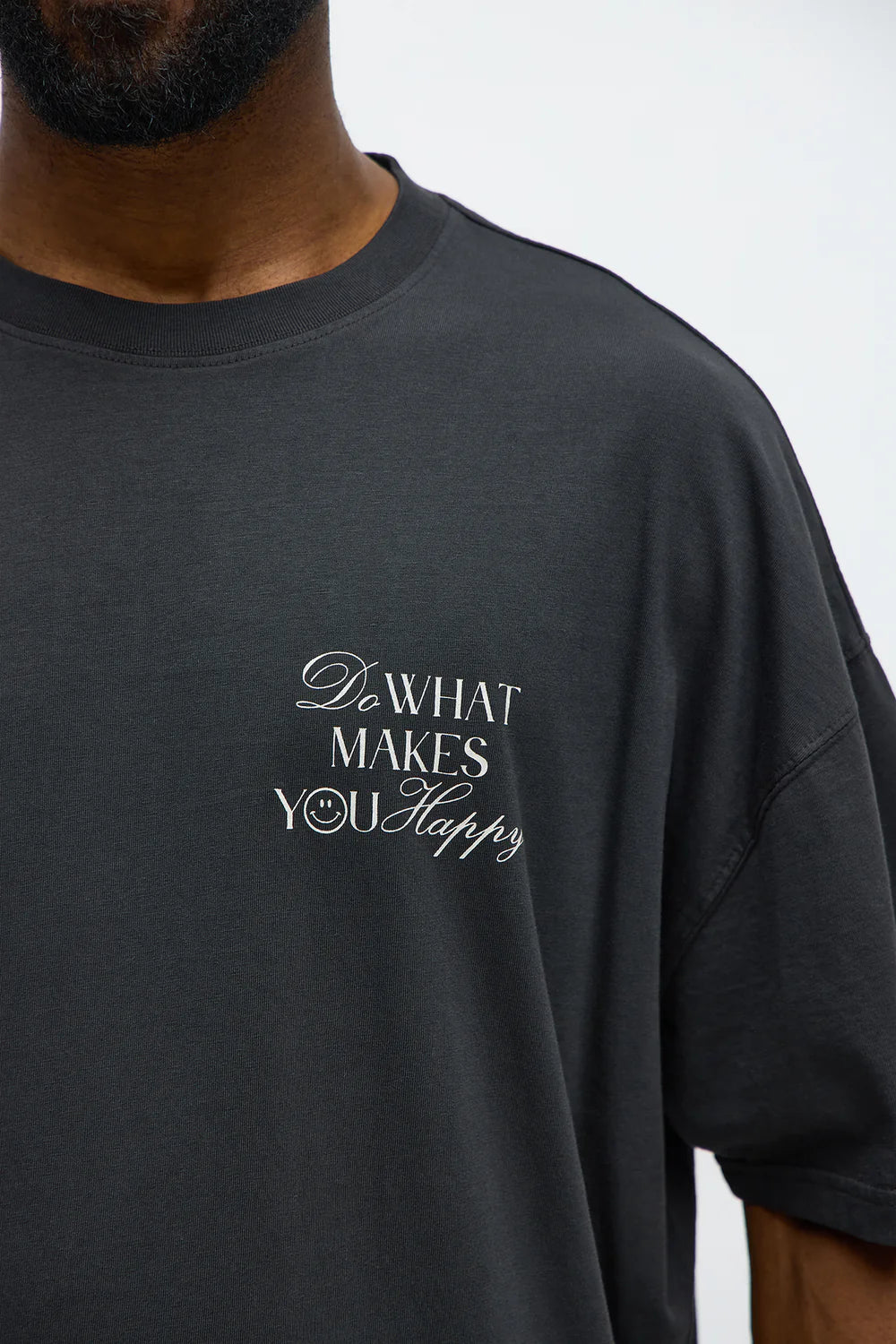 Do What Makes You Happy Oversized Short Sleeve Tee