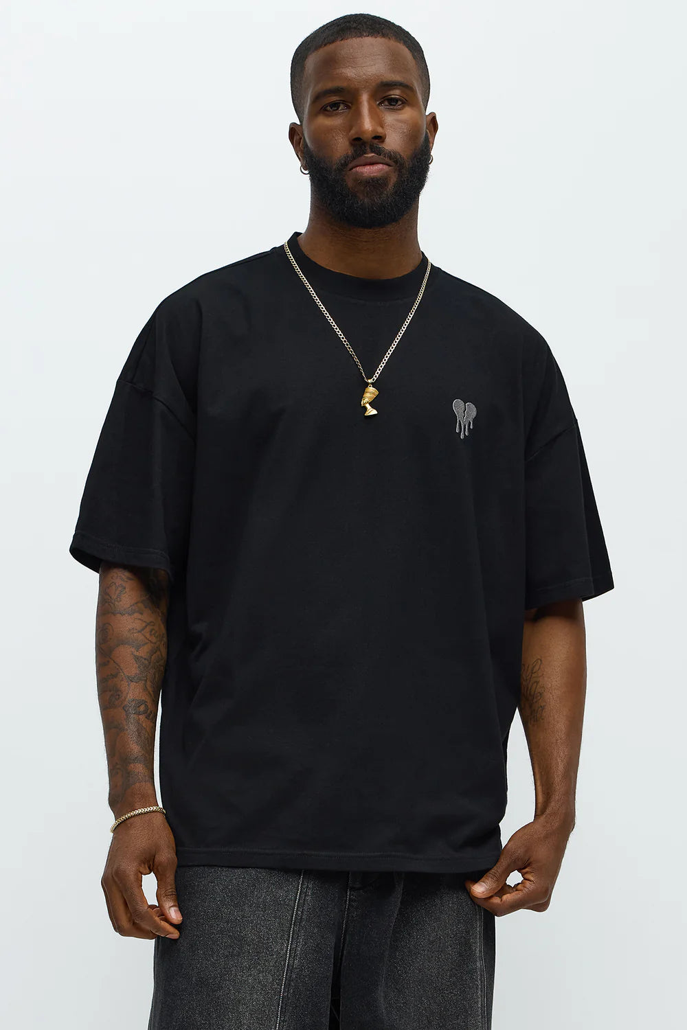 Oversized Mini Embroidery Heavy Weight Boxy Tee
