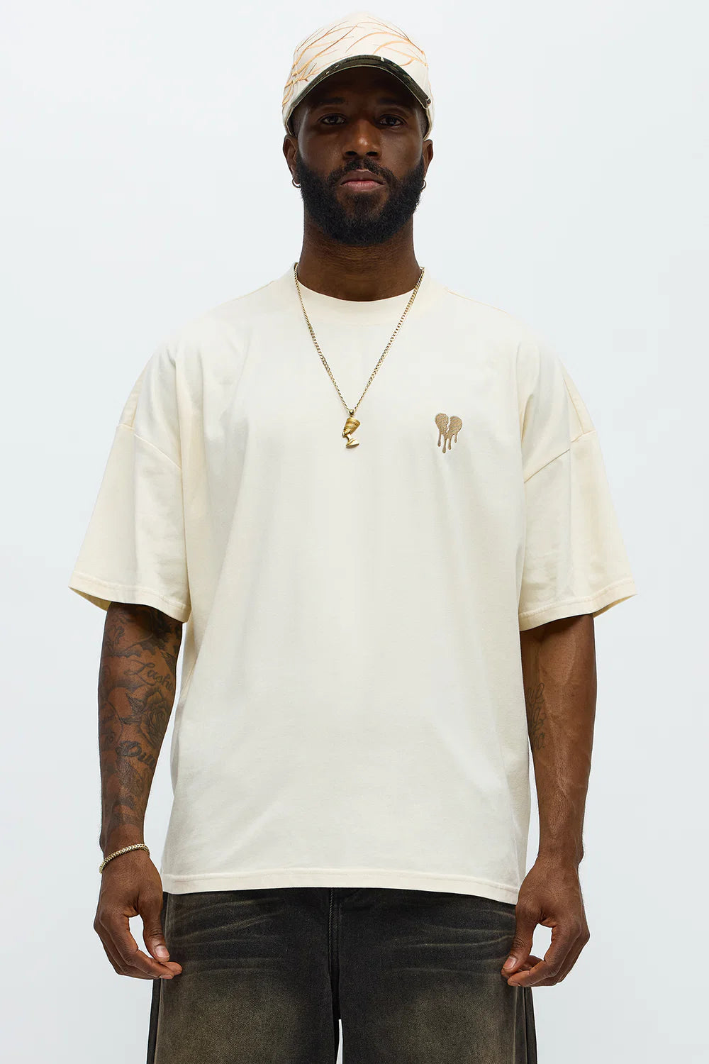 Oversized Mini Embroidery Heavy Weight Boxy tee