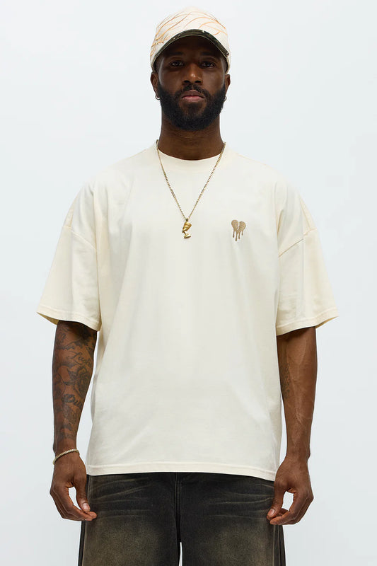 Oversized Mini Embroidery Heavy Weight Boxy tee