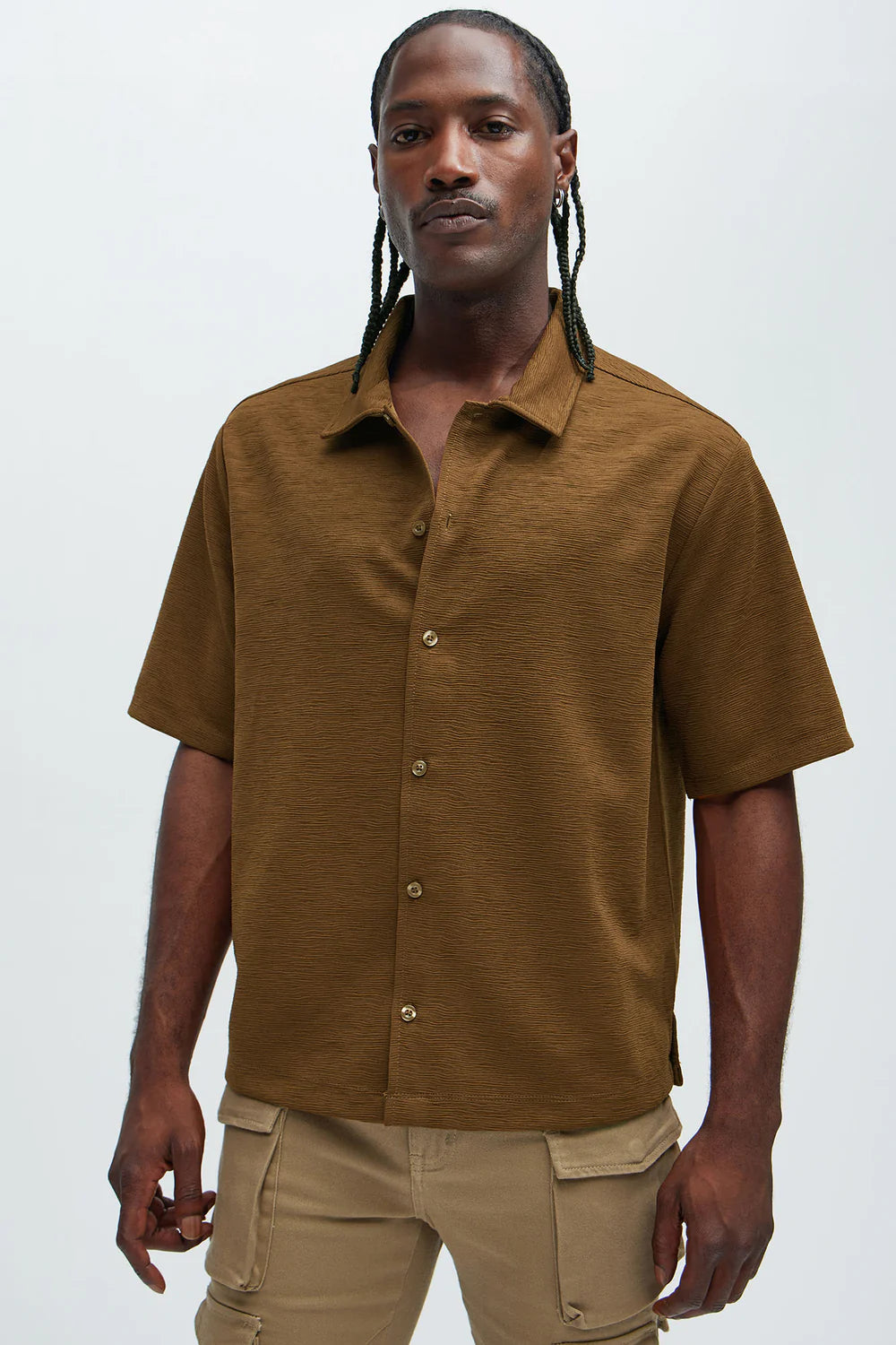Blaze Textured Shirt - Brown
