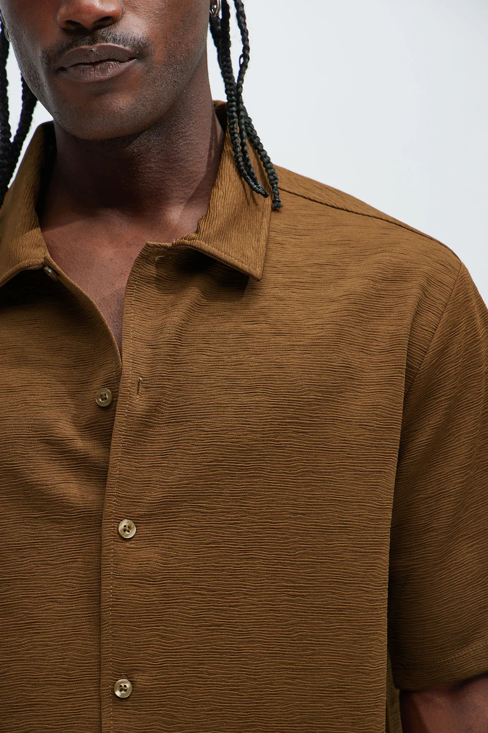 Blaze Textured Shirt - Brown