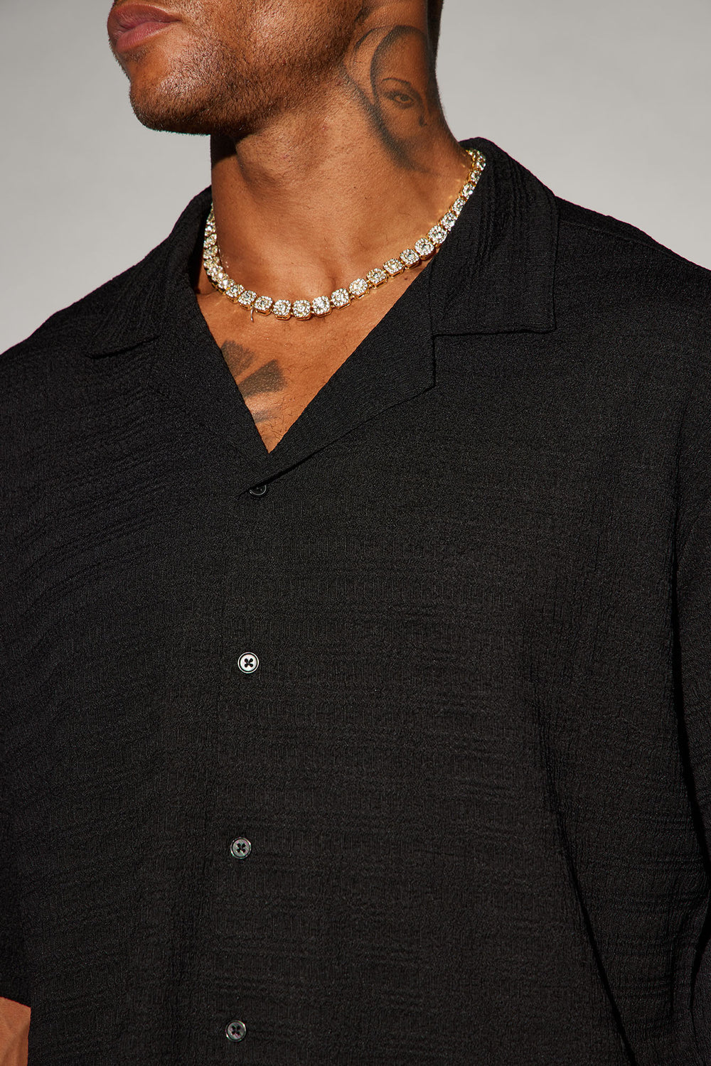 Boca Button Up Shirt - Black