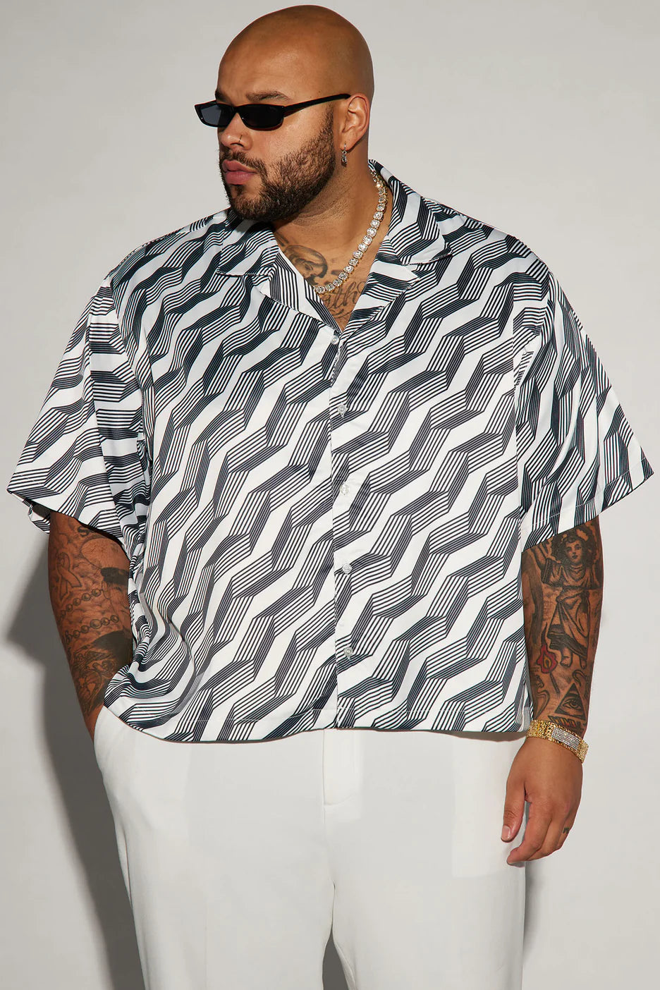 High Stepper Cropped Button Up Shirt