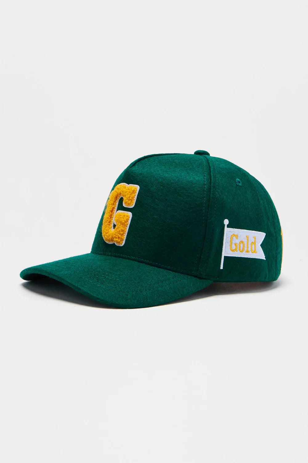 1St Gold Textured Structured Snapback Hat