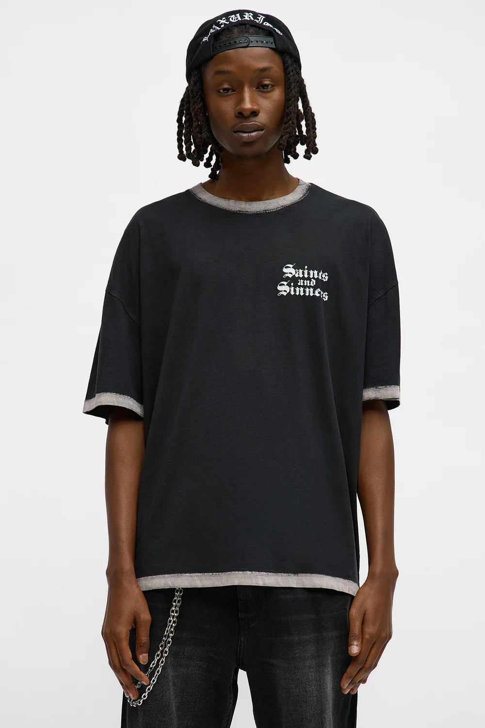Saints And Sinners Short Sleeve Ringer Tee