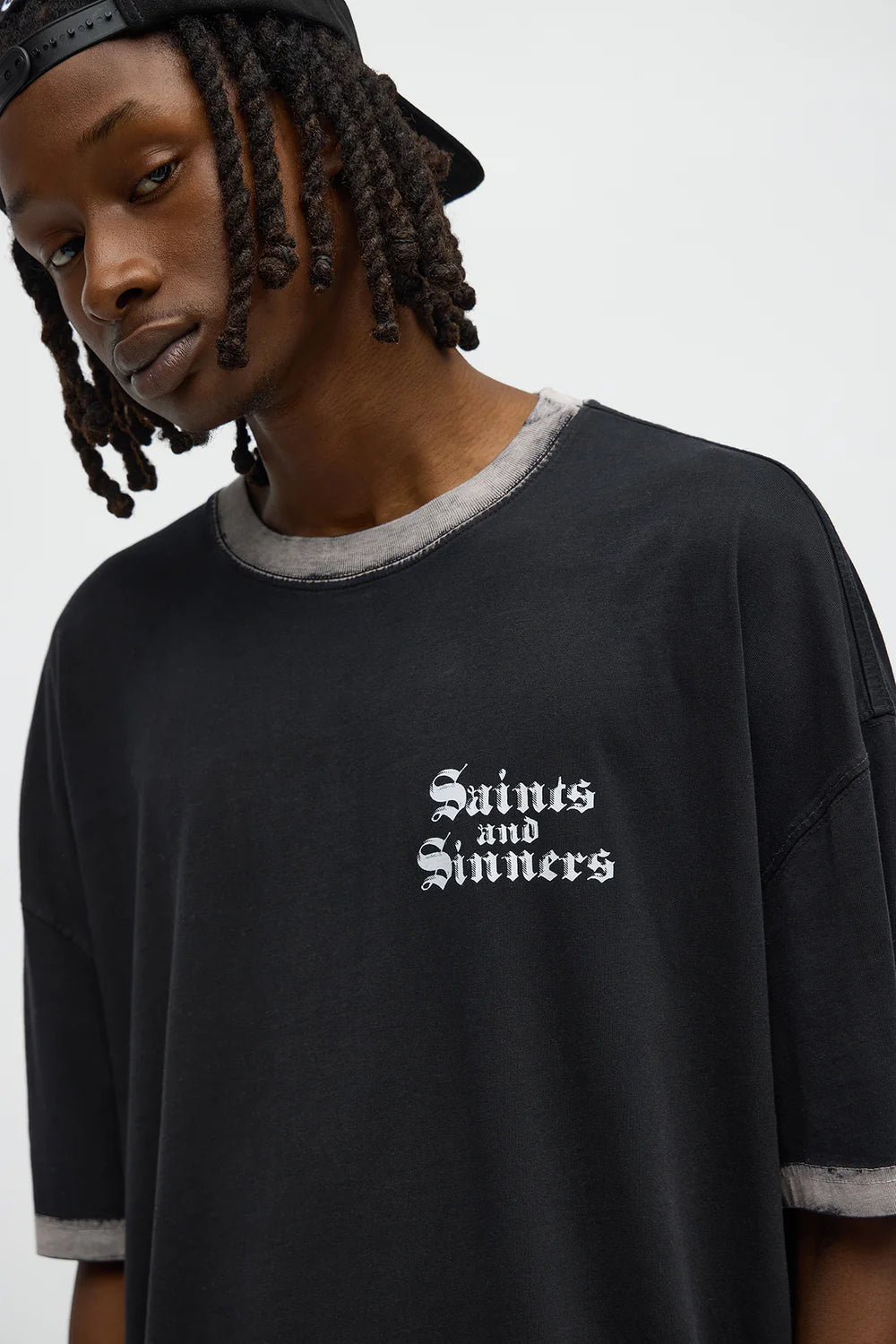 Saints And Sinners Short Sleeve Ringer Tee