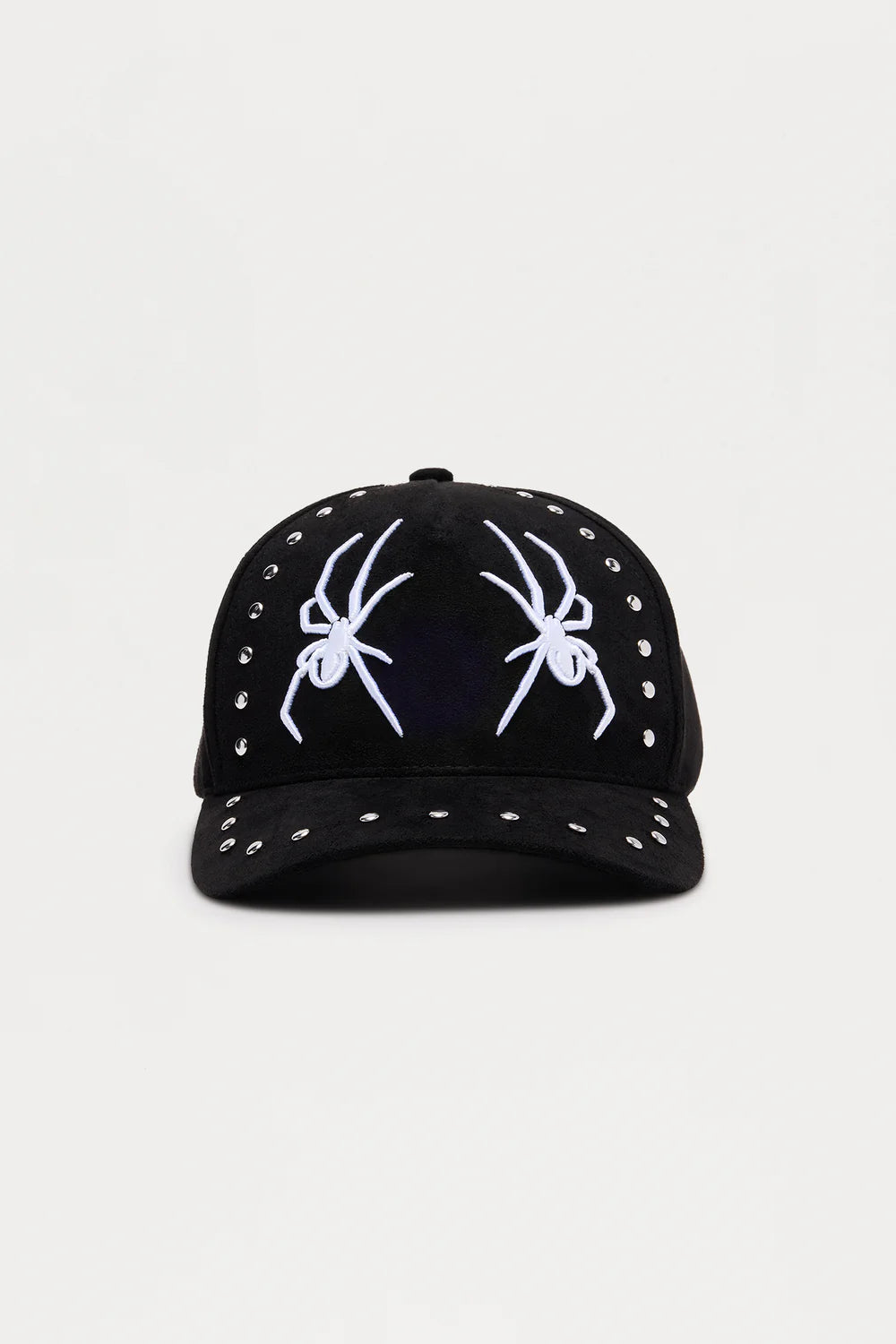 Crawler Studded Faux Suede Structured Snapback Hat