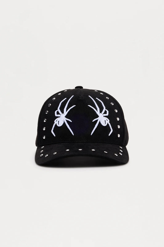 Crawler Studded Faux Suede Structured Snapback Hat