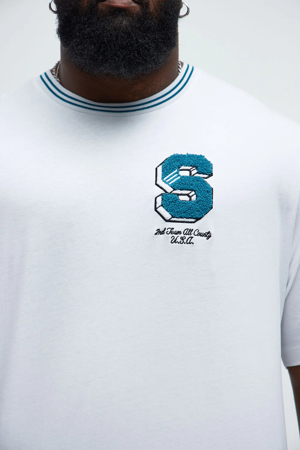 Oversized Varsity Chenille Patch Tee