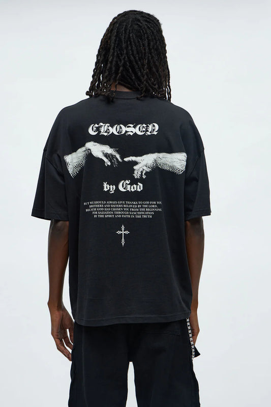 Saved Chosen By God Oversized Short Sleeve Tee