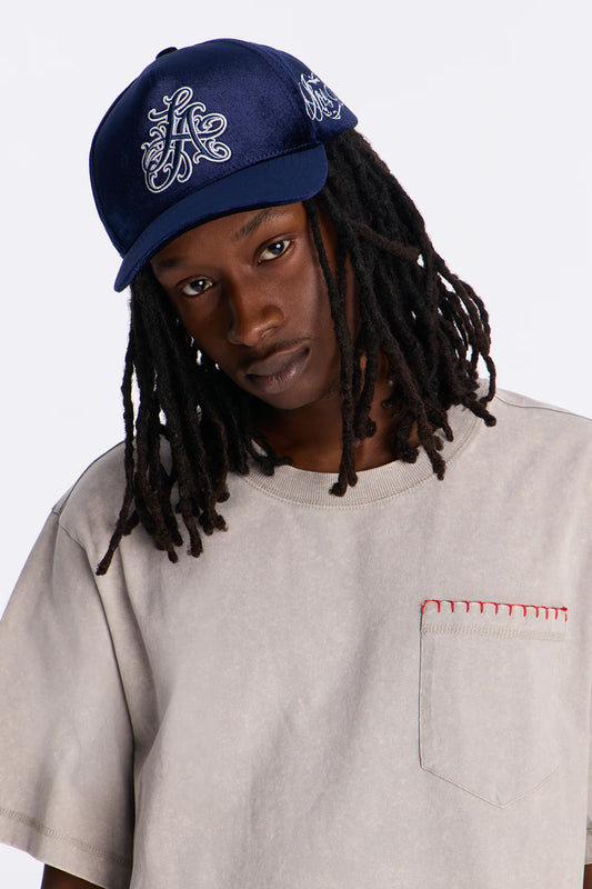 LA Tattoo Velvet Structured Snapback Hat