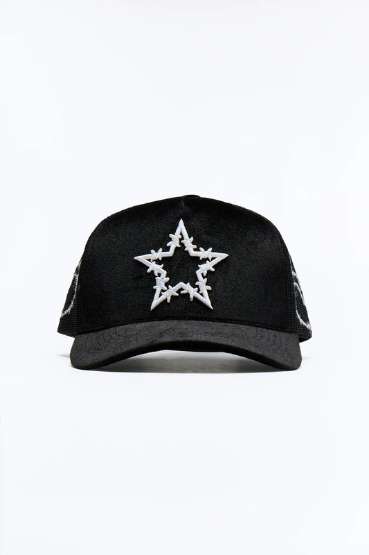 Barbwire Velvet Structured Snapback Hat