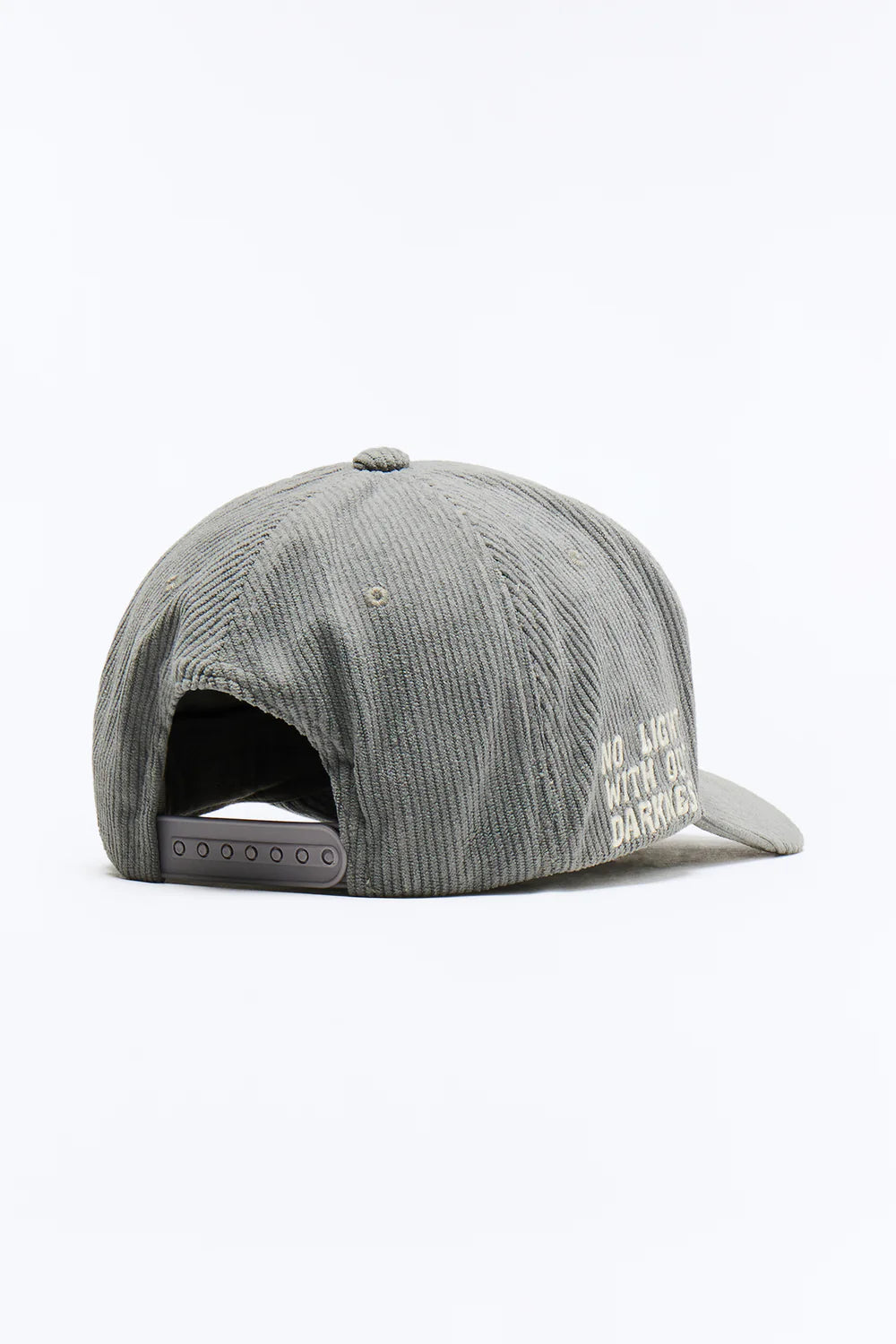 NY Heart Corduroy Structured Snapback Hat (Grey)