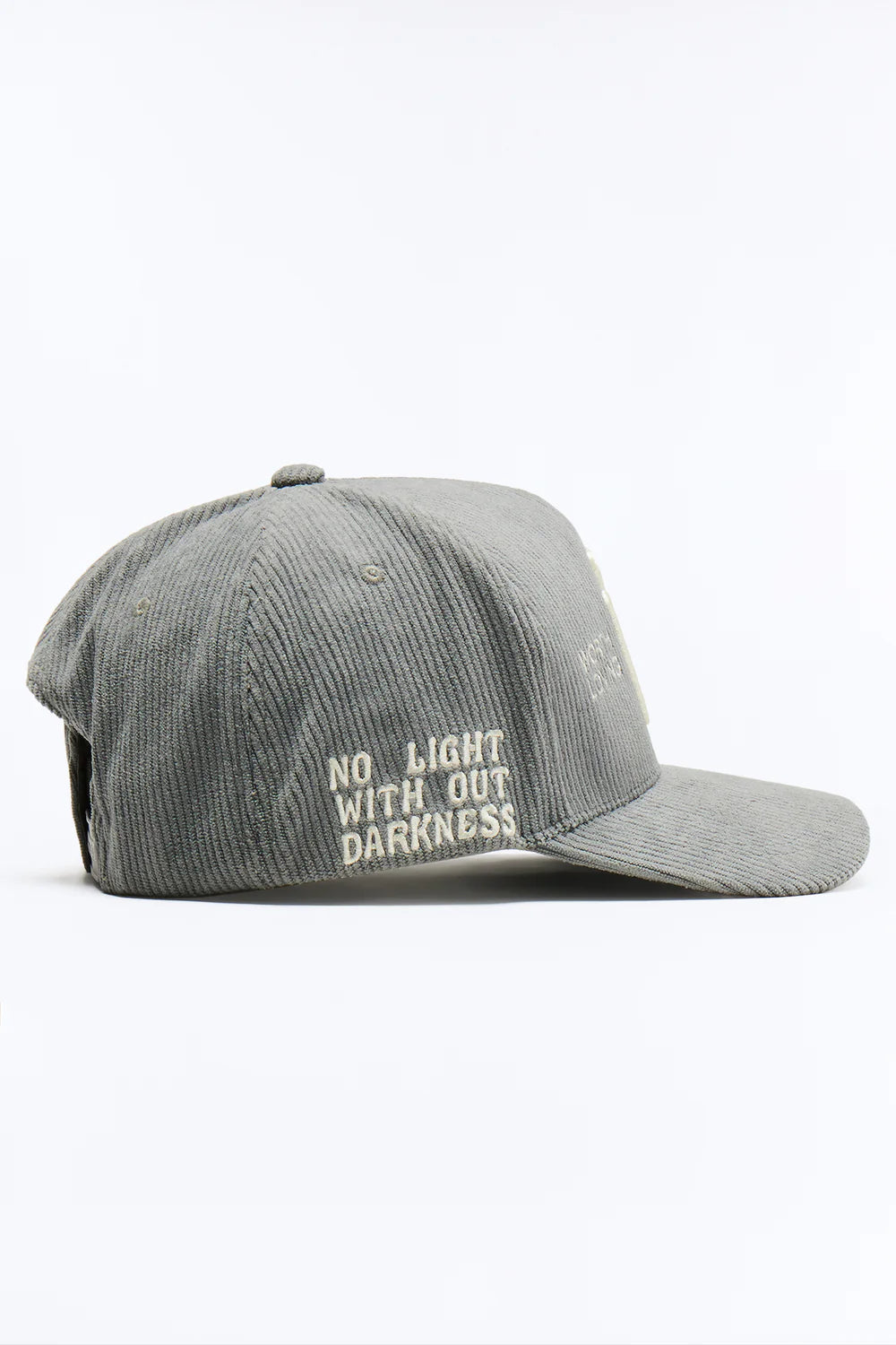 NY Heart Corduroy Structured Snapback Hat (Grey)