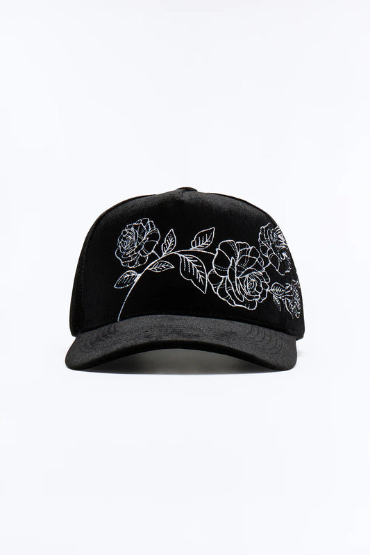 Lucky You Structured Velvet Snapback Hat
