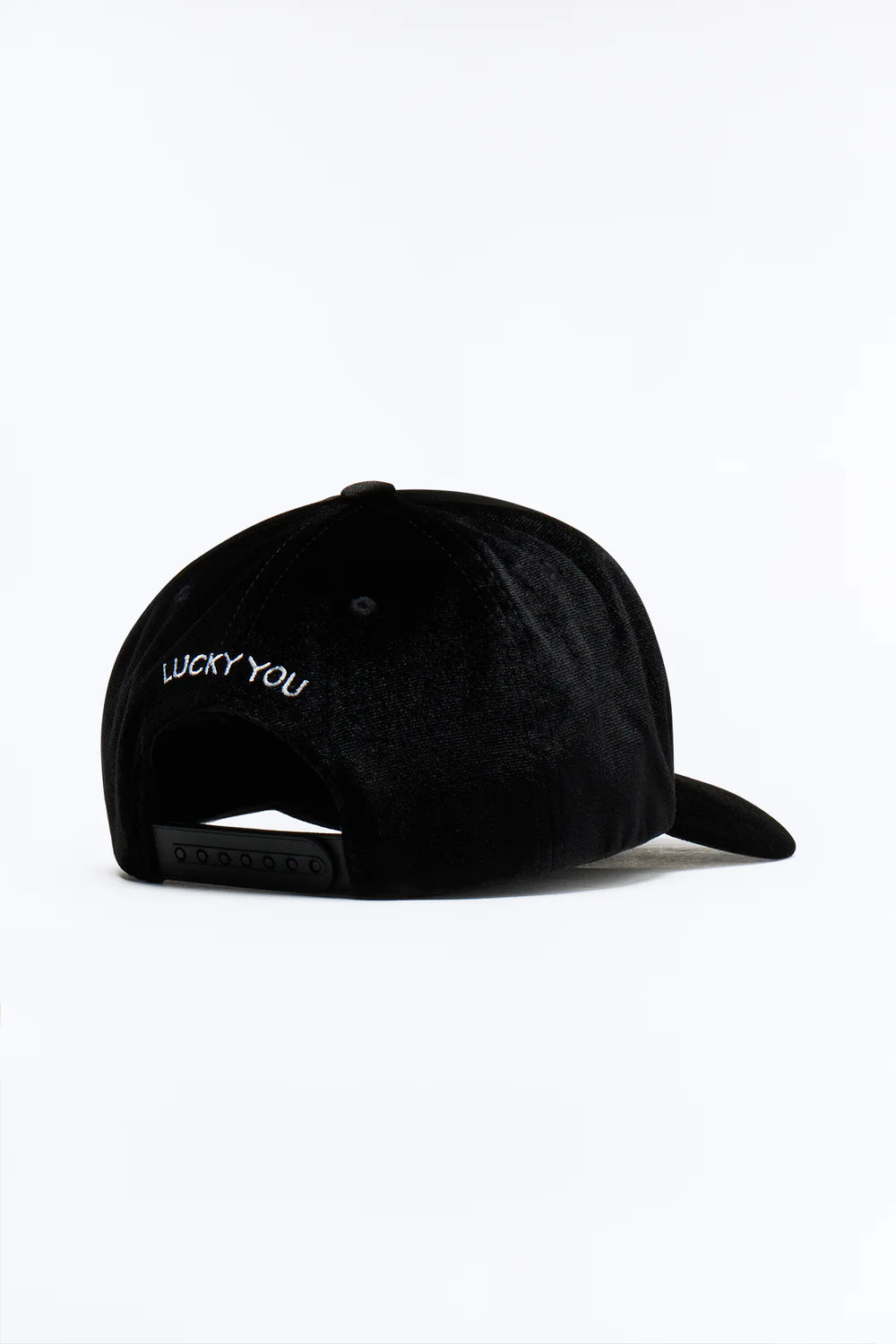 Lucky You Structured Velvet Snapback Hat