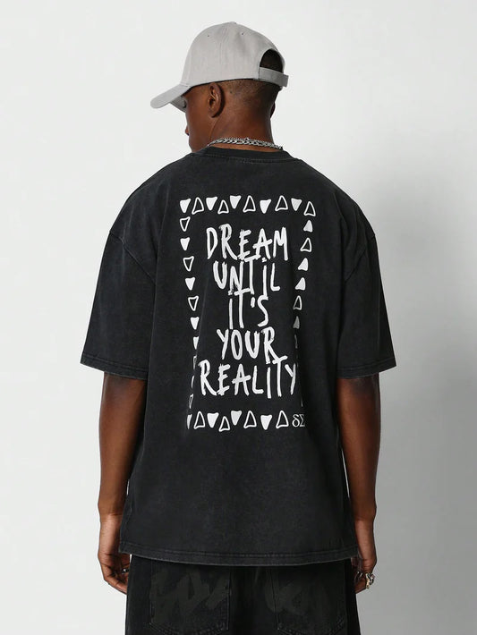Oversized Tee With Back Graphic Print