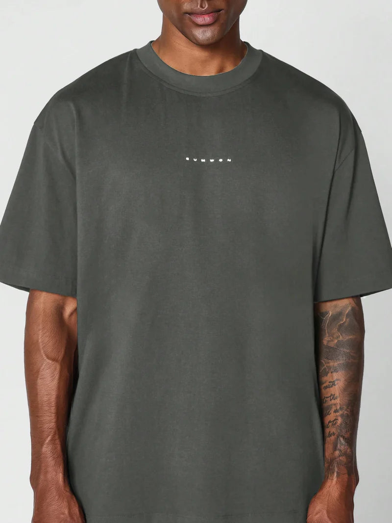 Regular Fit Short Sleeve Tee With Arabic Letter Graphic Print