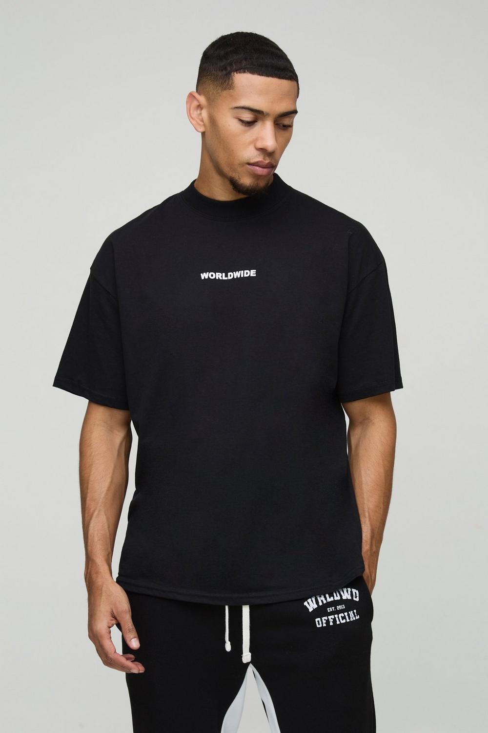 Oversized Extended Neck Homme Lily Graphic T-Shirt