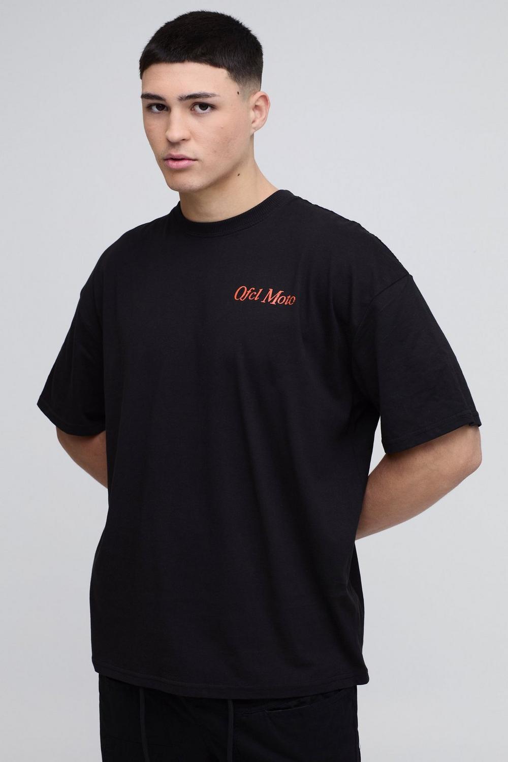 Oversized Stay Wild Moto Car T-Shirt