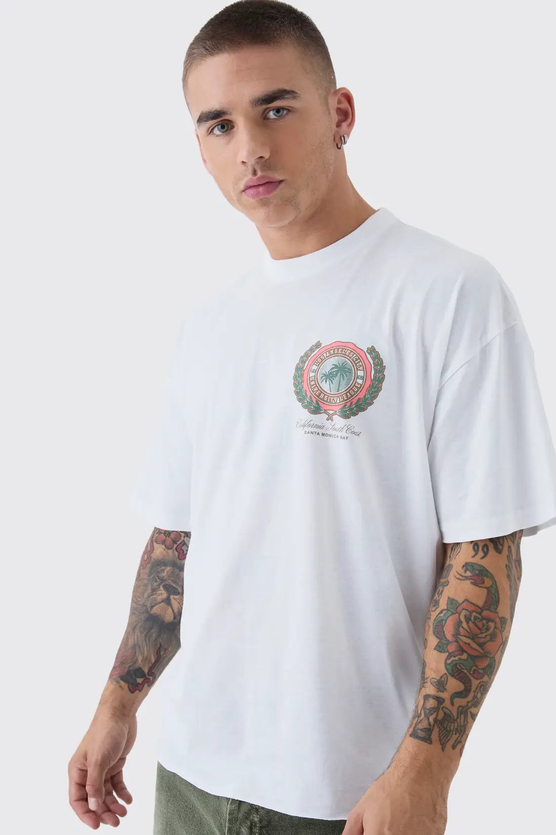 Oversized Boxy Santa Monica Over The Seams T-Shirt