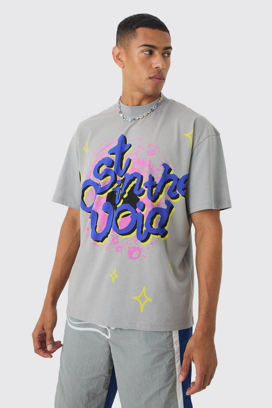 Oversized Extended Neck Space Graphic