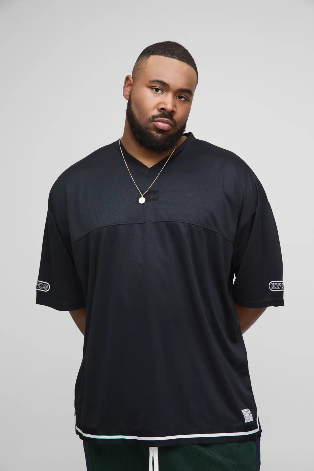 Oversized Worldwide Applique Baseball T-Shirt