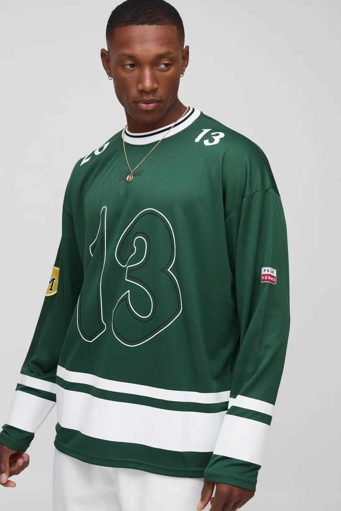 Oversized 13 Mesh Long Sleeve Hockey Top
