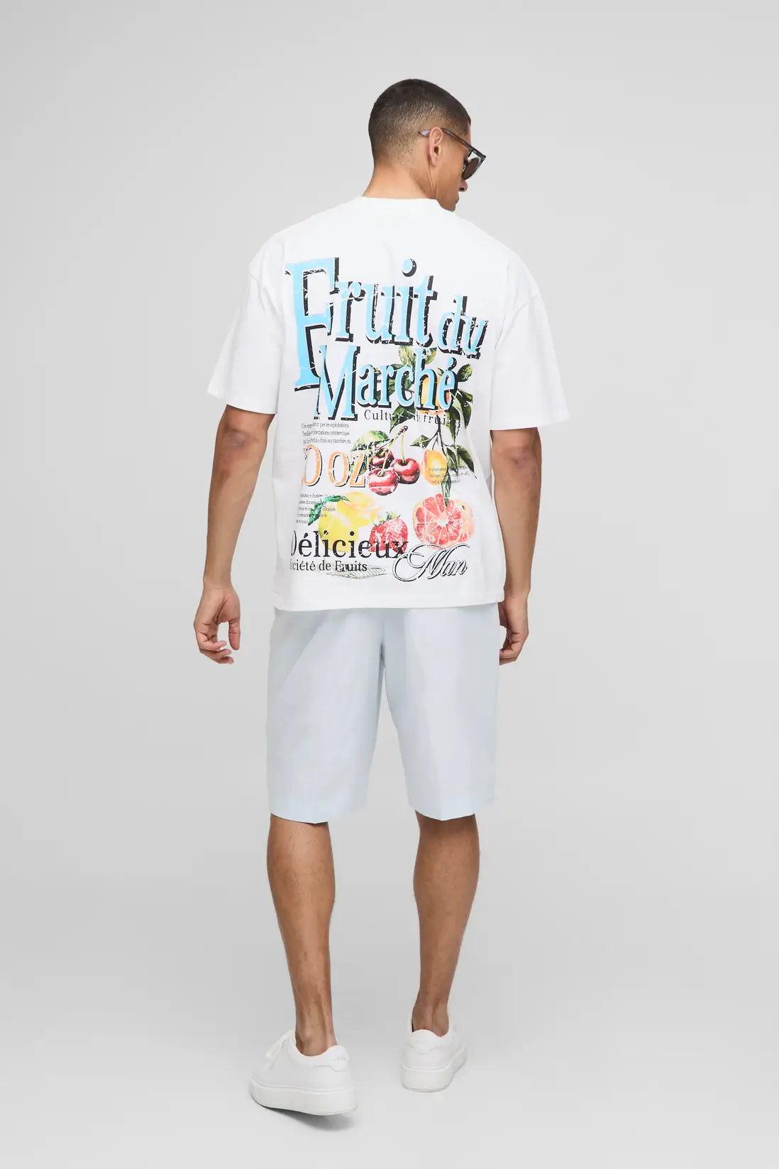 Oversized Extended Neck Fruit Market T-Shirt