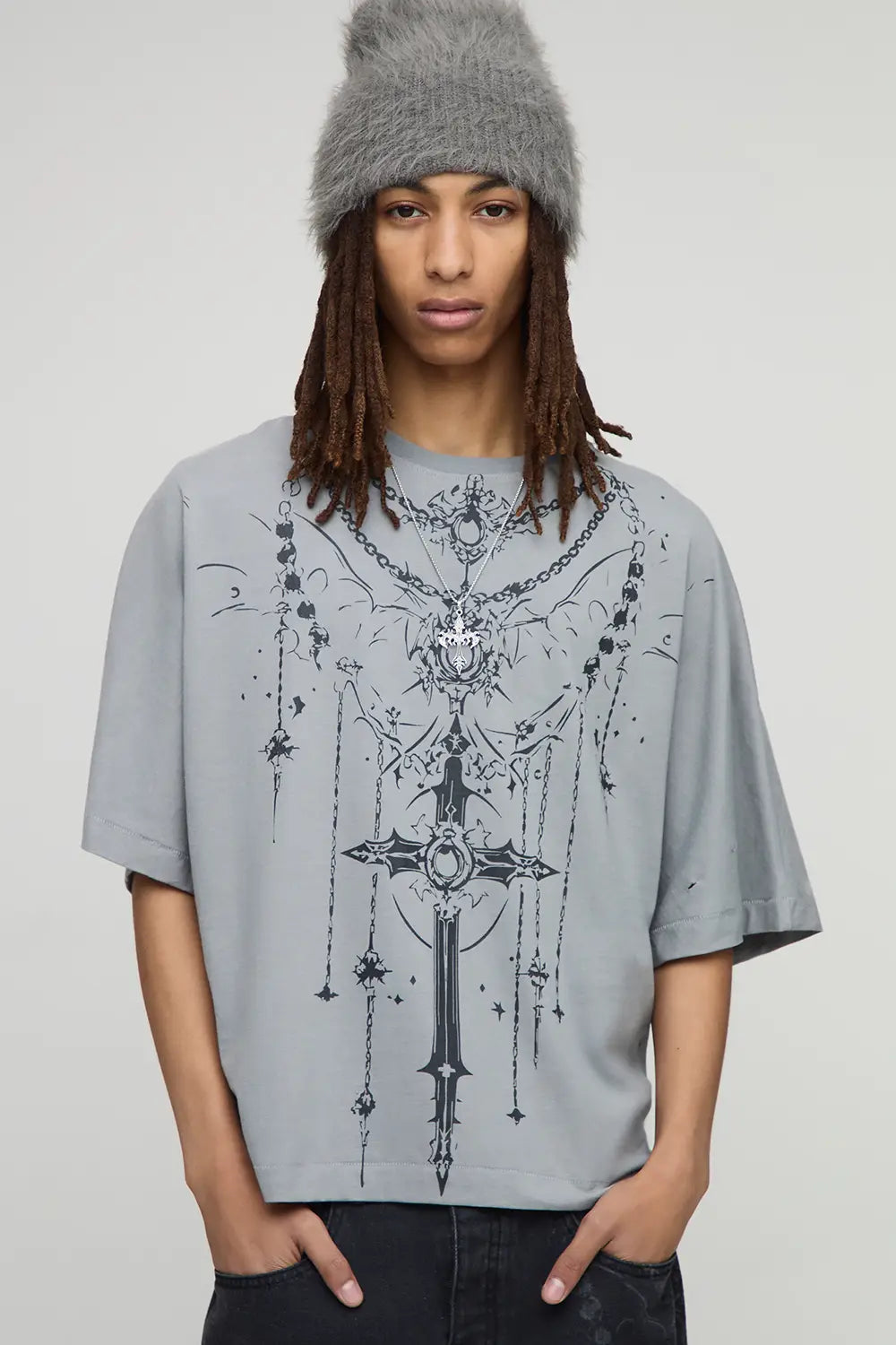 Extreme Oversized Boxy Gothic T-Shirt
