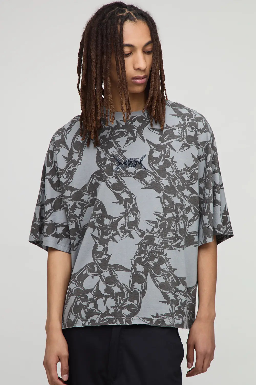 Oversized Gothic Distressed Heavyweight T-Shirt
