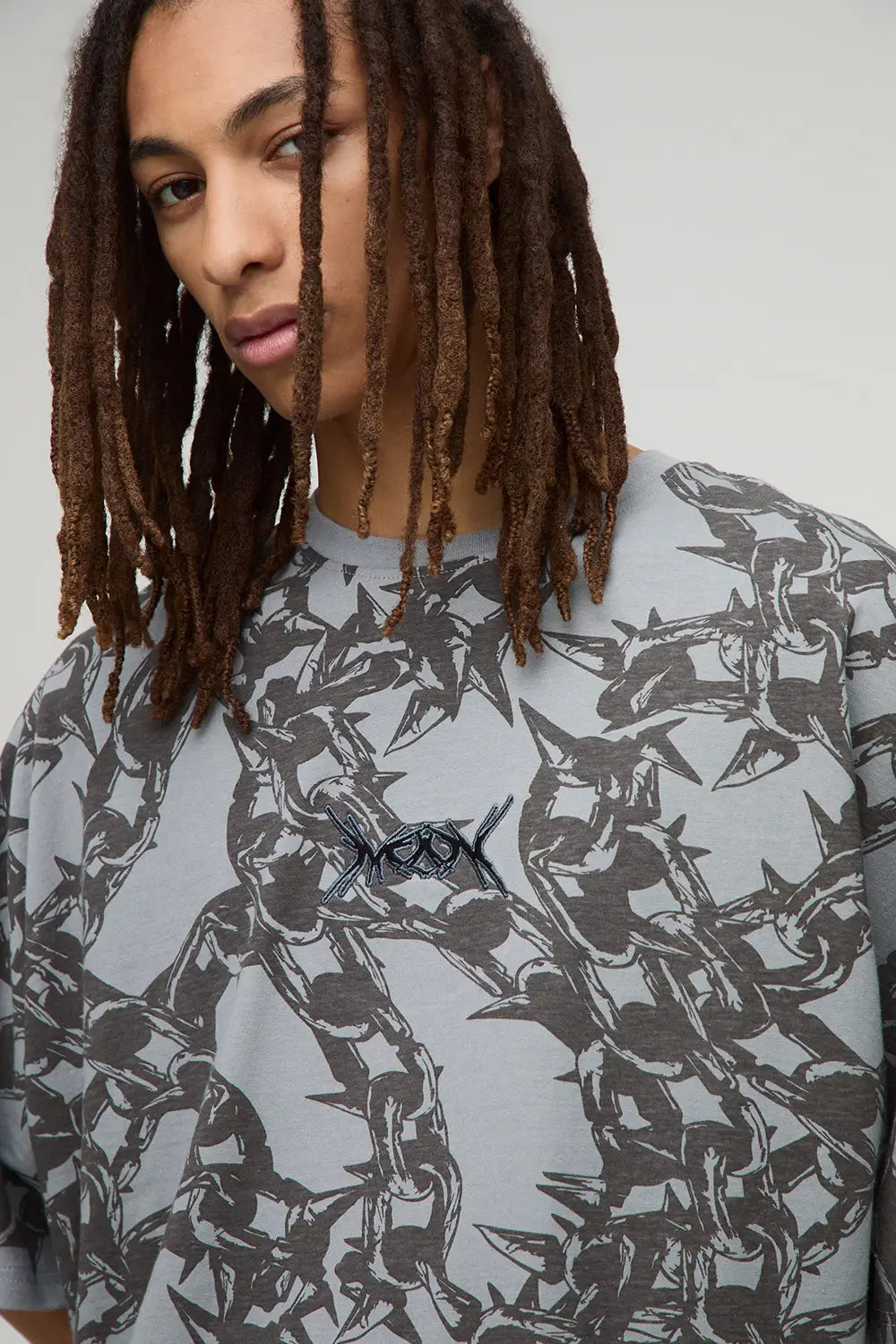 Oversized Gothic Distressed Heavyweight T-Shirt