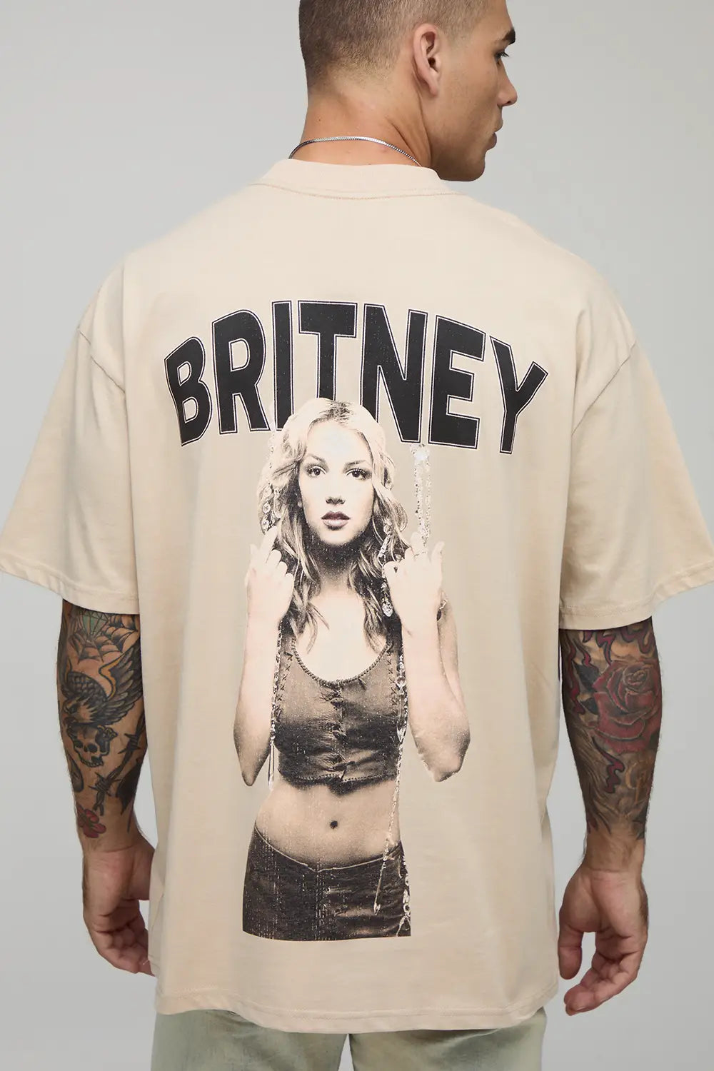 Oversized Extended Neck Britney Spears License T-Shirt